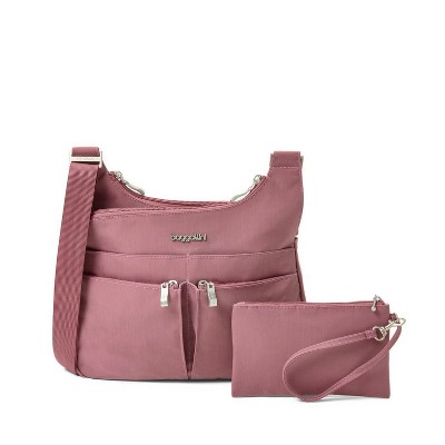 baggallini Women's Cross Over Crossbody Bag with RFID Wristlet