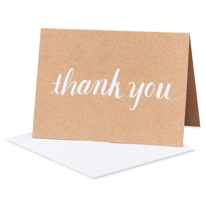24ct Thank You Cards with Envelopes Kraft - Spritz&#8482;, 3 of 9