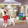 Costway Pre-Lit Christmas Dog Sleigh & Gift Boxes Combo Xmas Decoration with 170 Lights - image 2 of 4