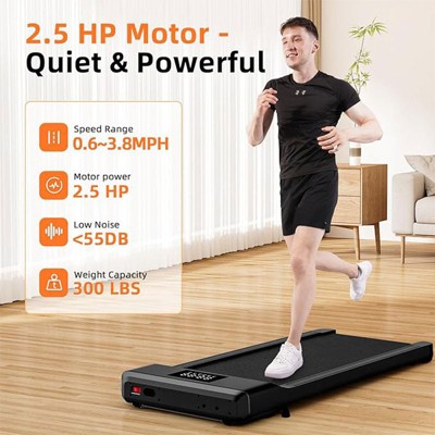 Walking Pad, Under Desk Treadmill, 2 in 1 Portable Treadmill with Remote Control LED Display(black)