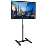 Mount-It! Height Adjustable TV Floor Stand | Universal Pedestal TV Stand For 13 - 42 Inch Screens | For Indoor and Outdoor Portable TV Mount | Black