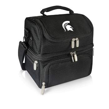 NCAA Michigan State Spartans Dual Compartment Lunch Bag - Black