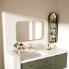 Rectangular Framed Tempered Glass Wall-Mounted Bathroom Vanity Mirror - 4 of 4