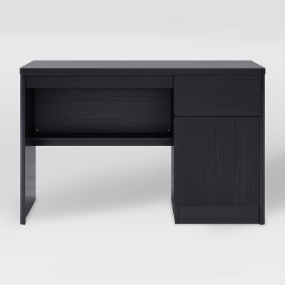 Kingston Desk with Cabinet Black/Brown - CorLiving