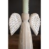 Clay Angel Taper Candle Holder – Grey and White Holiday Accent – 9.25"Tall by Kalalou - 2 of 3
