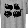 Women's - Instant Message - Sketched Black Cats Short Sleeve Graphic T-Shirt - 2 of 4