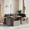 vidaXL Garden Sofa Set Grey, Dark Grey - 2 of 4