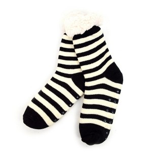 Women's Plush Winter High Pile Fleece Lining Slipper Socks - 1 of 4