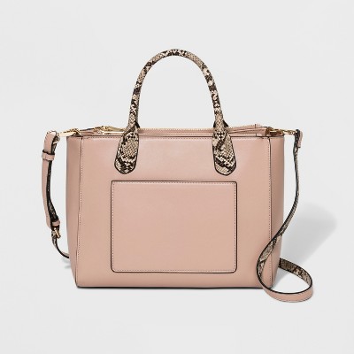 beige satchel purse