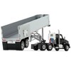 Kenworth T880 Day Cab with East Genesis End Dump Trailer Black and Chrome 1/50 Diecast Model by First Gear - 3 of 4