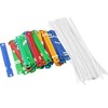 Unique Bargains Assorted Color Office Plastic 2-Hole File Paper Fastener 50 PCS - 2 of 4