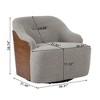 DYHOME 30.3" W Swivel Barrel Chair, Boucle Upholstered Accent Chair, No Assembly Required (Set of 2) - 3 of 4