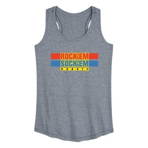 Women's - Rock 'Em Sock 'Em Robots - Rock 'Em Sock 'Em Logo Graphic Racerback Tank - 1 of 4