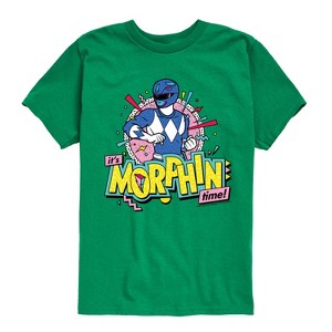 Boys' - Power Rangers - Morphin Time Blue Short Sleeve Graphic T-Shirt - 1 of 4