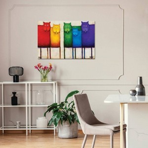 Rainbow Cats by Daniel Patrick Kessler Unframed Wall Canvas - iCanvas - 1 of 3