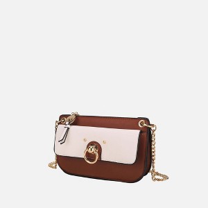 MKF Collection Jill Vegan Leather Color Block Crossbody Handbag by Mia K - 1 of 4