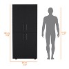 Hazel Armoire in melamine with 2 doors , 4 shelves and 2 clothes hanging bar - 4 of 4