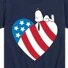 Boys' - Peanuts - Snoopy On Flag Heart Short Sleeve Graphic T-Shirt - 2 of 4
