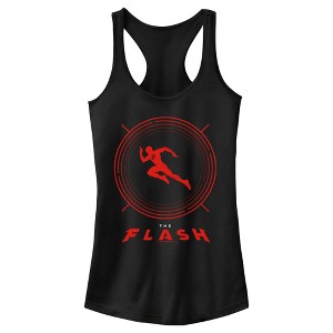 Juniors Womens The Flash Speedster Red Silhouette Racerback Tank Top - 1 of 4