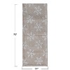 Storied Home Woven Fabric Jacquard Table Runner with Snowflake Pattern, Beige and Natural - 2 of 2