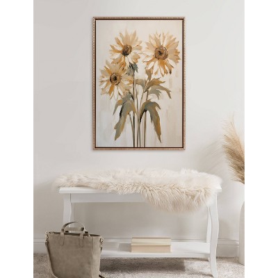 Gold Framed Canvas Art Print with Beaded Edge, 23" x 33"