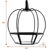 D'Eco Glass Pumpkin Plant Terrarium (7x7x8) - Indoor & Outdoor Black Trimmed Plant Display - Fall Decorations for Home - Great Decor for The Holidays - 2 of 3