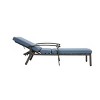 Aluminum Cast Lounge Chair with Adjustable Backrest and Rolling Wheels,Outdoor Chaise Lounge Chair with Cross Weave, Patio Lounger with Cushions-Koiai - 2 of 4