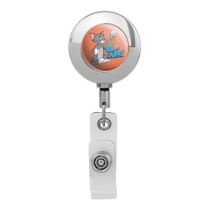 Tom And Jerry Best Friends Metal Chrome Badge ID Card Holder Clip - 1 of 3
