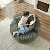 NicBex Modern Round Corduroy Sponge Single Sofa with Back Cushion & Pillows, Fluffy Sleeper Chair for Living Room & Bedroom - 3 of 4