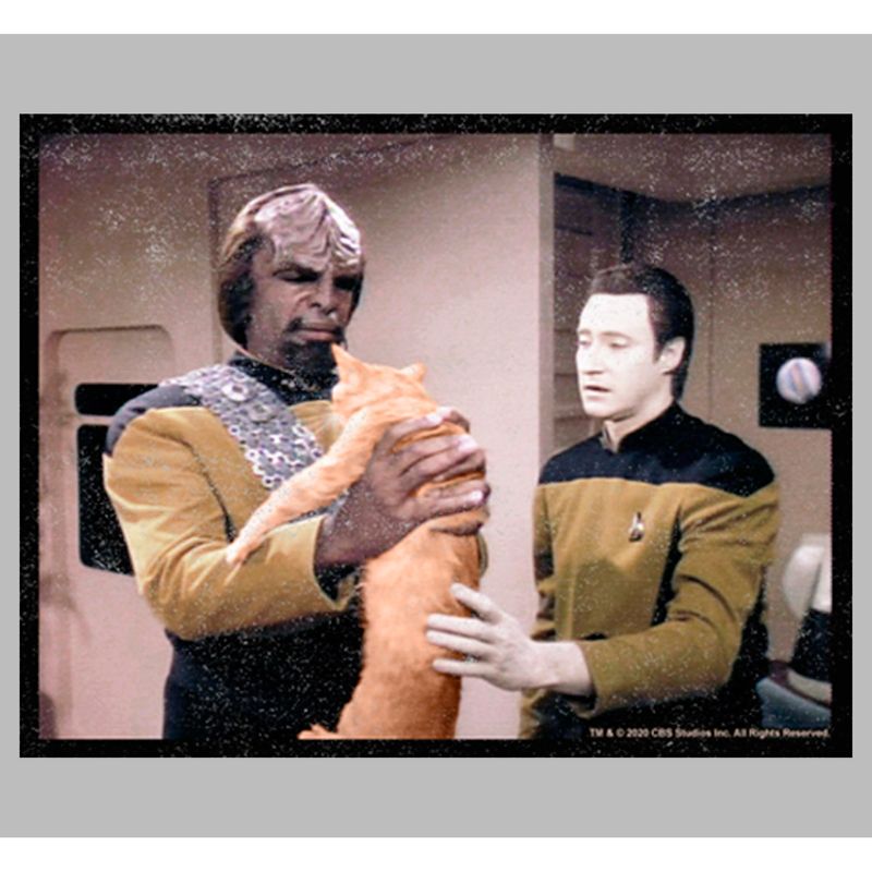 Men's Star Trek: The Next Generation Worf and Data What Do We Do With This Cat T-Shirt, 2 of 6