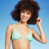 Women's Double Strap Triangle Bikini Top - Wild Fable™ Mint Green - 3 of 4