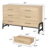 6 Dresser for Bedroom, 52" Wide Dresser, Wide Drawer Dresser with Storage Freestanding, Wooden Closet Dresser Storage for Bedroom - 4 of 4