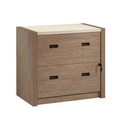 2 Drawer Iron City Lateral File Cabinet Checked Oak - Sauder : Target