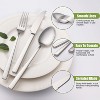 Aoibox Forged 40-Piece Stainless Steel Matte Satin Finish Flatware Set for 8, Modern Cutlery Set for Home & Restaurant, Dishwasher Safe - 2 of 4