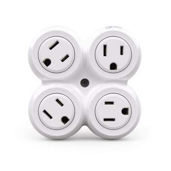 GE 3-Outlet Extender, Grounded Wall Tap, Adapter Spaced, 3-Prong, Multiple  Plug, Power Splitter, Cruise Essentials, Use for Home Office School Dorm,  UL Listed, White, 58368 - Electrical Multi Outlets 