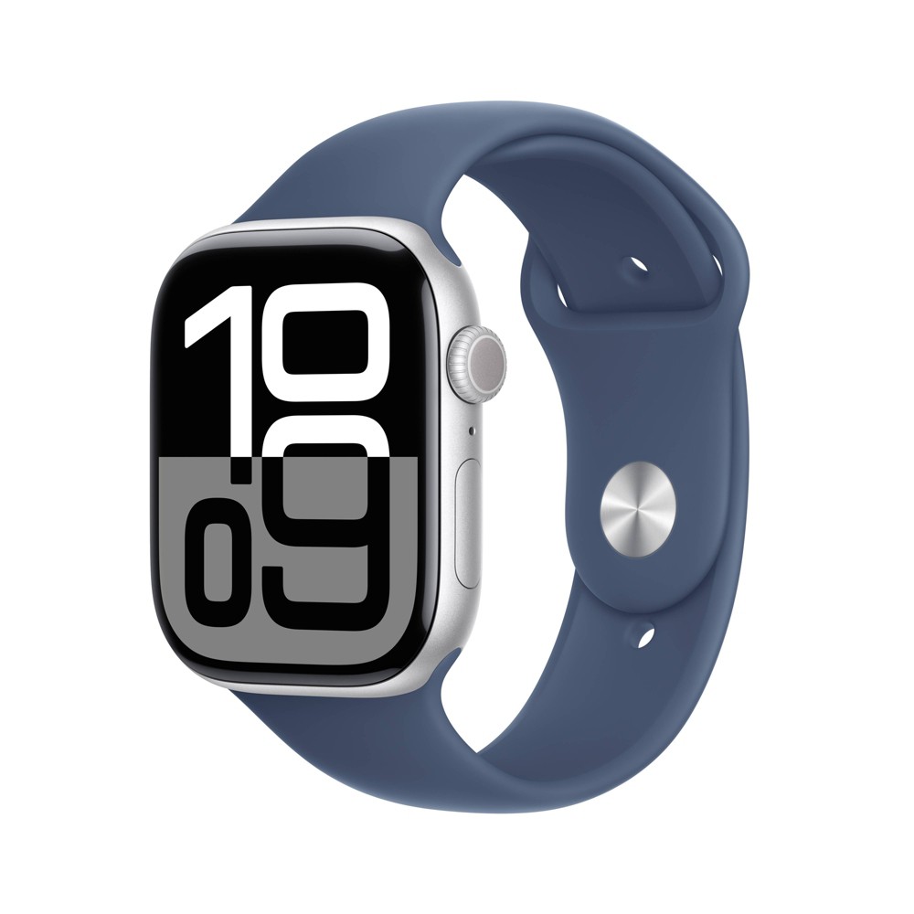 Photos - Wrist Watch Apple Watch Series 10 GPS + Cellular 46mm Silver Aluminum Case with Denim