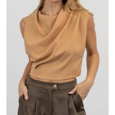 Women's JOAH HIGH COWLED BLOUSE - Strut & Bolt