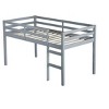 NicBex Twin/Full Size Loft Bed,Rubber Wood Loft Bed Frame with Ladder and Guardrail,Bed Frame for Adults,Kids,Box Spring Not Required - 4 of 4
