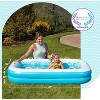 Jasonwell 2-in-1 Inflatable Kiddie Pool 65"x39"x10", Soft Cushioned Floor, Handles, Drain, Shallow Rectangular Pool for Kids 2+, Summer Blue - 4 of 4