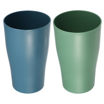 Unique Bargains Bathroom Toothbrush Tumblers Kit PP Cups for Bathroom 4.92"x3.03" 2pcs