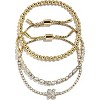 3-Piece Gold Plated Initial Bead Bracelet Set, Personalized Trendy Jewelry Gift for Women - 3 of 4