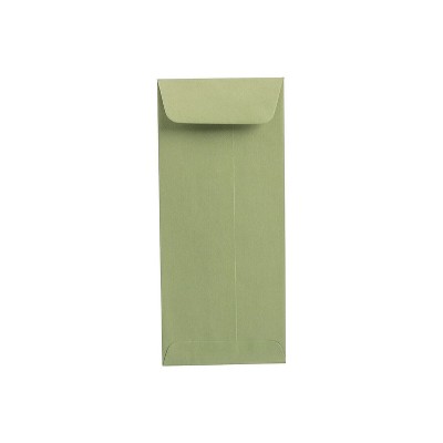 JAM Paper #10 Policy Envelope 4 1/8" x 9 1/2" Olive 100/Pack (125137469D)