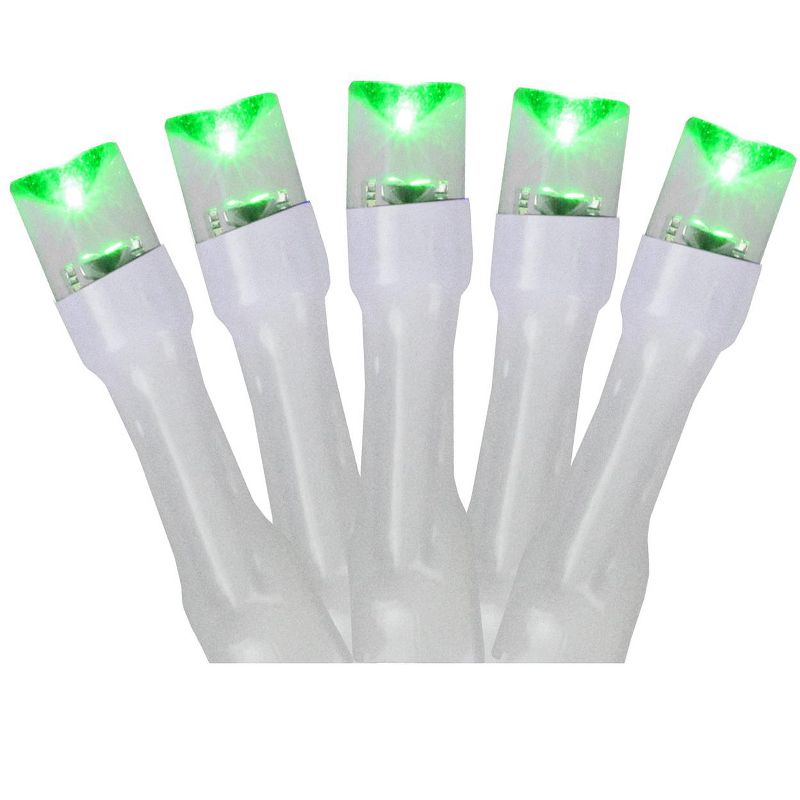Northlight Battery Operated LED Christmas Lights - Green - 9.5' White Wire - 20ct, 1 of 4