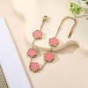 Four Leaf Clover Bracelet for Women 18K Gold Plated Stainless Steel Lucky 4 Leaf Gold Link Bracelet Jewelry Gift for Women - 3 of 4