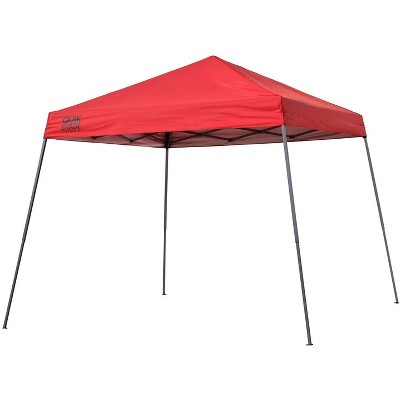 Quik Shade 160715DS Expedition 10 Foot x 10 Foot Instant Pop Up Outdoor Shaded Canopy Tent Shelter for Up to 12 People, Red