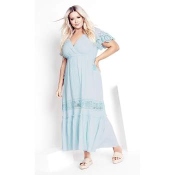 AVEOLOGY | Women's Plus Size Tisha Lace Maxi Dress - port - 22W/24W