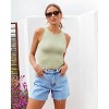Imily Bela Classic High Waisted Raw Hem Jean Shorts Straight Leg Denim Shorts Summer Hot Pants - 2 of 4