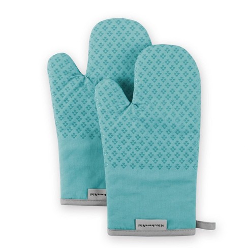 KitchenAid Beacon Two-Tone 2-Pack Mini Oven Mitt Set Aqua