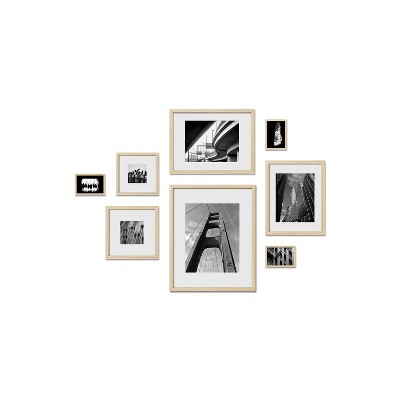 Haus and Hues Dover Gallery Wall Frame Set with Real Glass and Mat