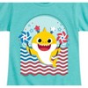 Girls' - Baby Shark - American Flag Fitted Short Sleeve Graphic T-Shirt - 2 of 4